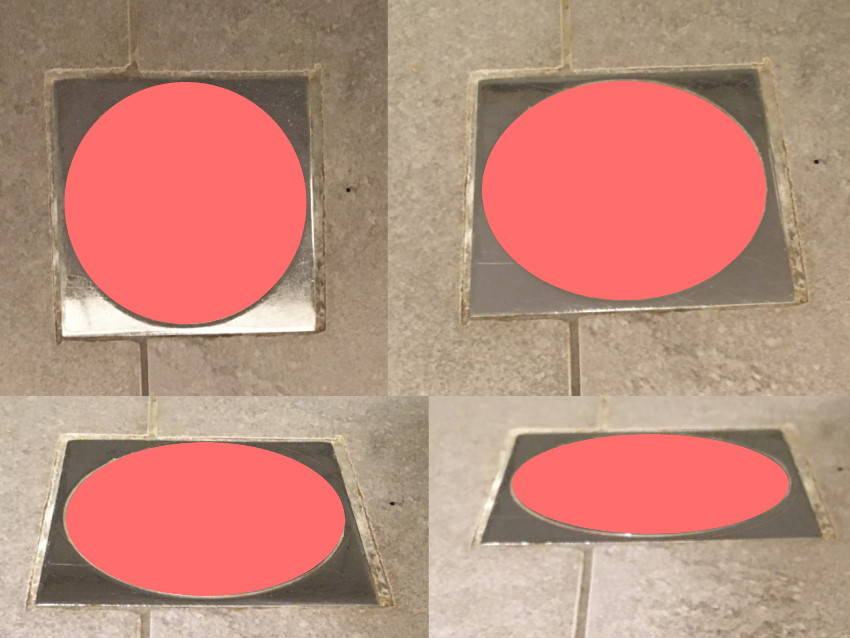 Foreshortening of ellipses demonstrated