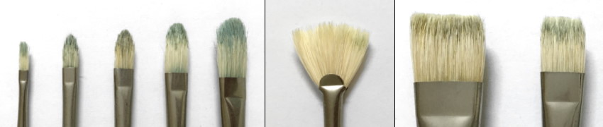 Examples from my guide for paint brushes