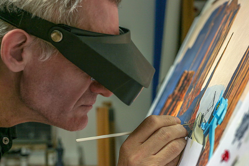 Johannes Wessmark while painting