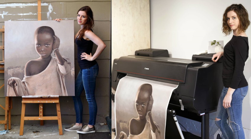 Portrait oil painting and print by Rebekah Codlin