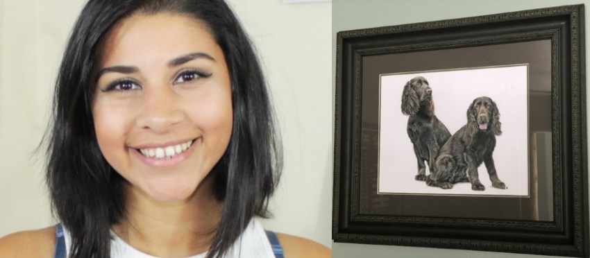 Cat and dog portrait by Sema Martin