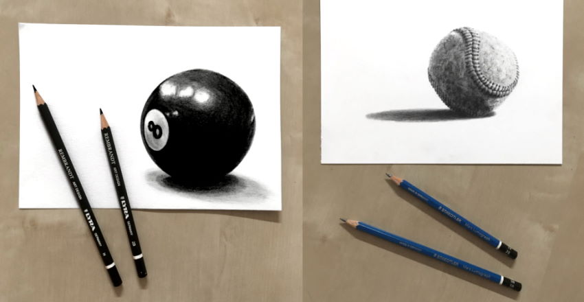 Realistic balls drawing