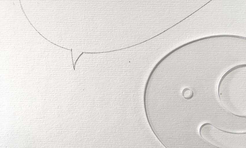 Drawing a speech balloon with a French curve